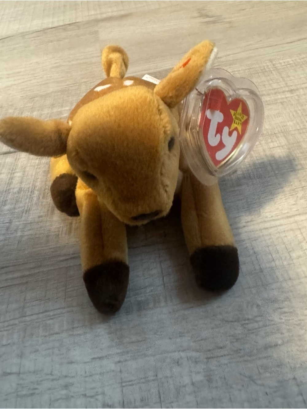 Ty Beanie Baby - WHISPER the Deer (6.5 Inch) NEW MWMTs Plush Stuffed Animal Toy